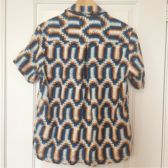 BDG Urban Outfitters Dylan Linen Souvenir Button Down Shirt, Printed, medium - Picture 11 of 14